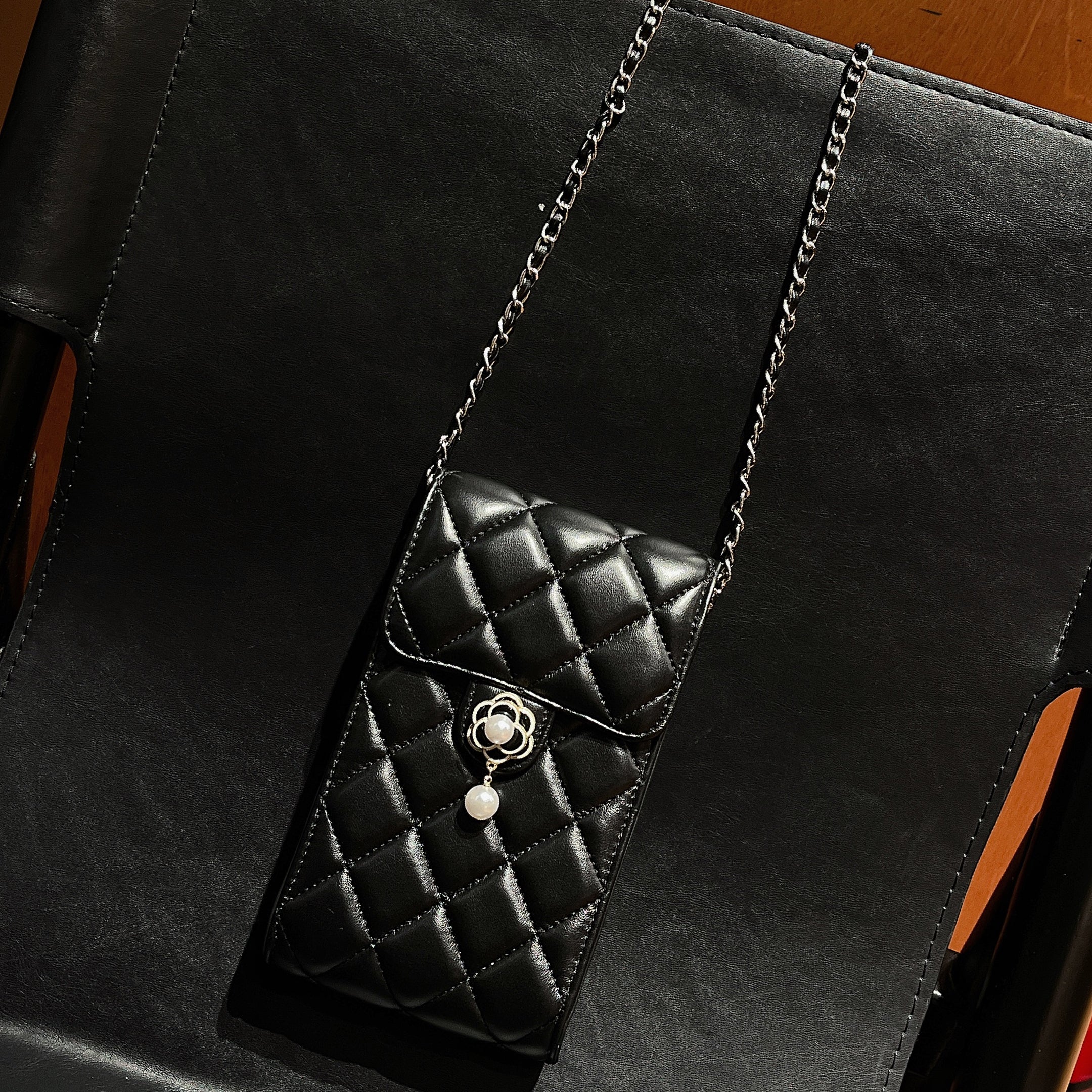 Sac de téléphone en cuir bandoulière
