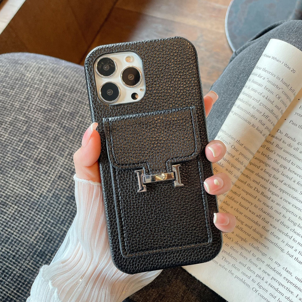 Pouzdro na iPhone z kůže H Card Holder