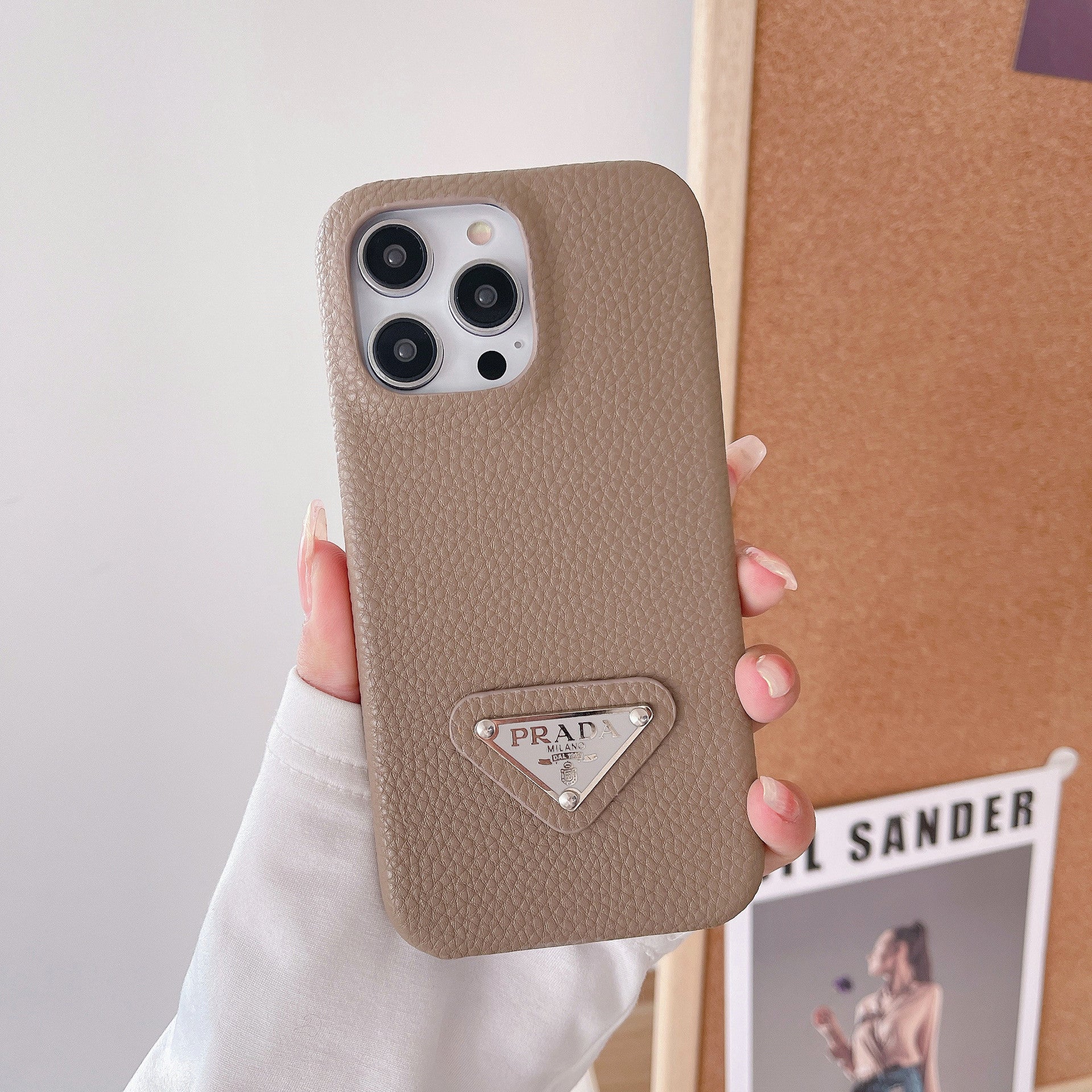 Luxuriöse Leder-iPhone-Hülle