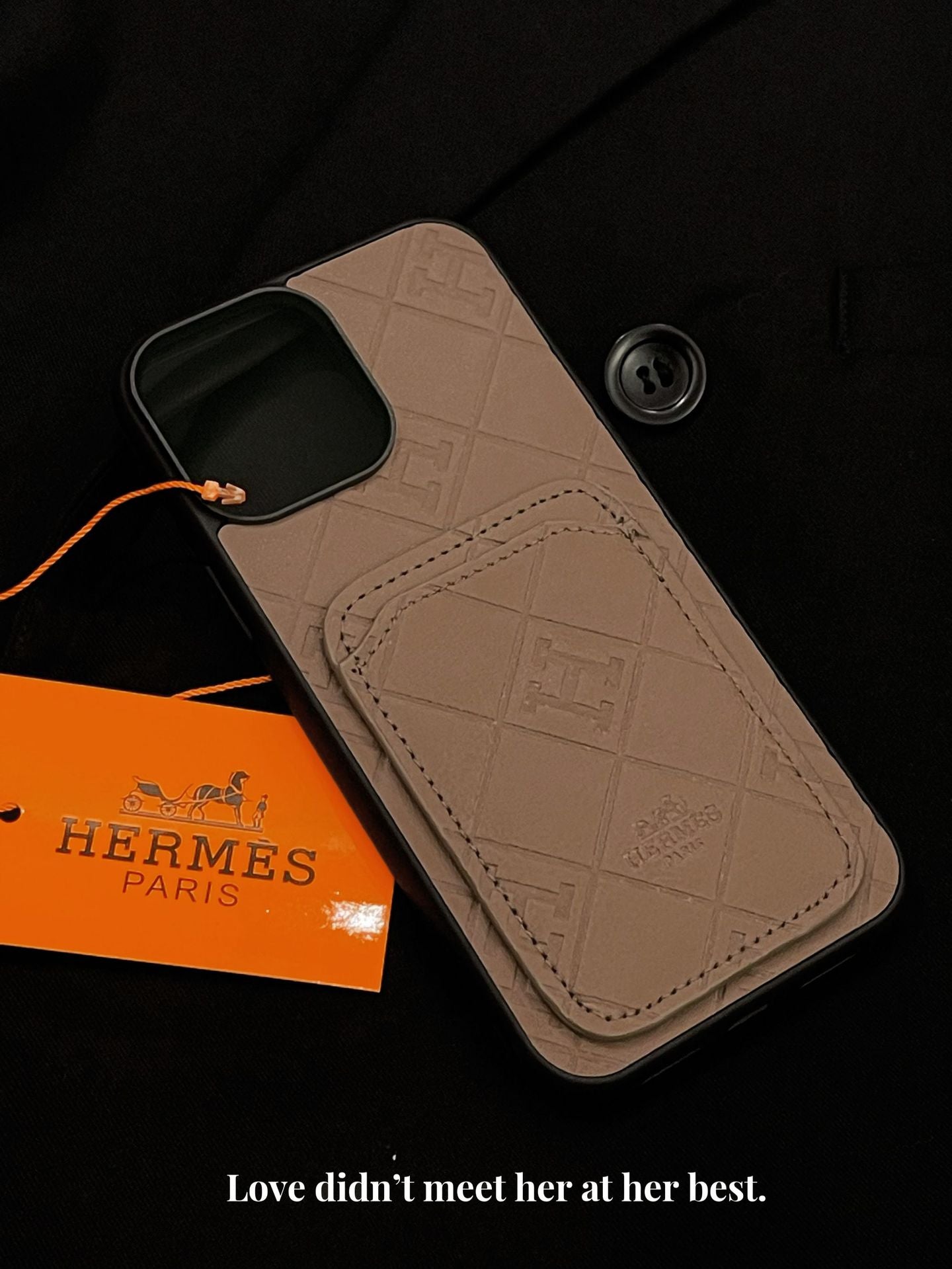 Étui iPhone porte-cartes en cuir H