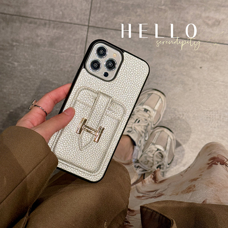 Pouzdro na iPhone z kůže H Card Holder