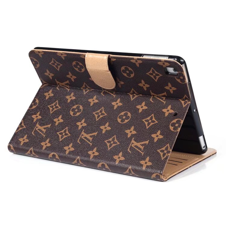 Étui iPad de Luxe en Toile Monogram et Cuir Motif Thème Été Frais