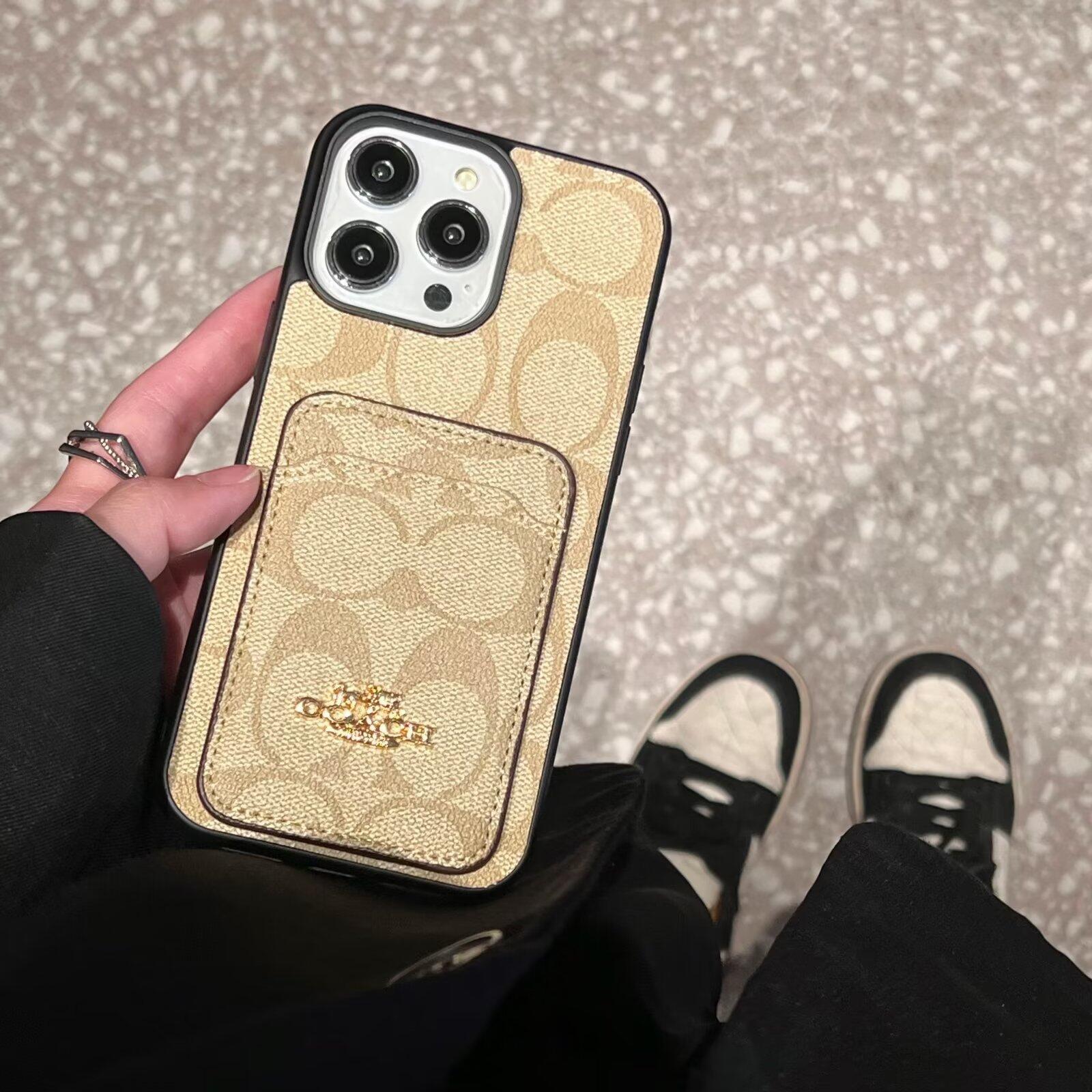 Étui iPhone en Cuir Classique Porte-Cartes