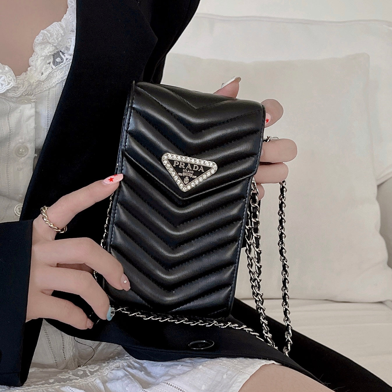 Kožená crossbody taška na telefon