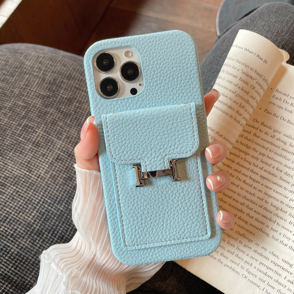 Pouzdro na iPhone z kůže H Card Holder