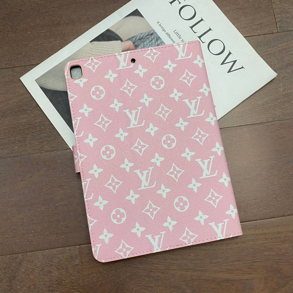 Elegante Monogram Canvas Flip Cover Apple iPad Schutzhülle aus Leder