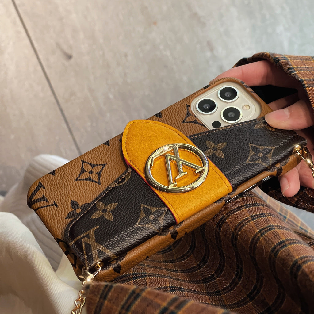 Luxuriöses Umhänge-Kartenhalter iPhone Case
