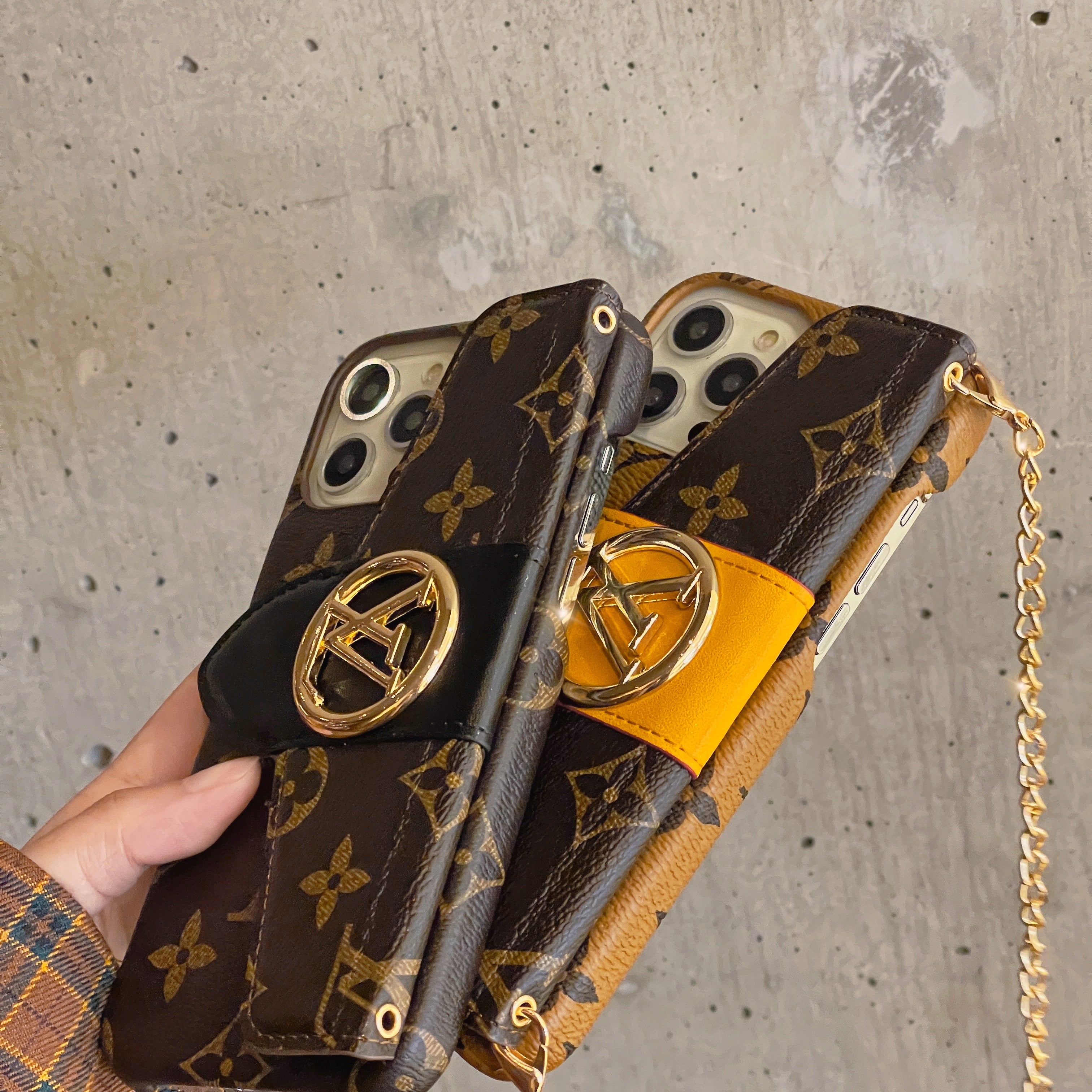 Luxuriöses Umhänge-Kartenhalter iPhone Case