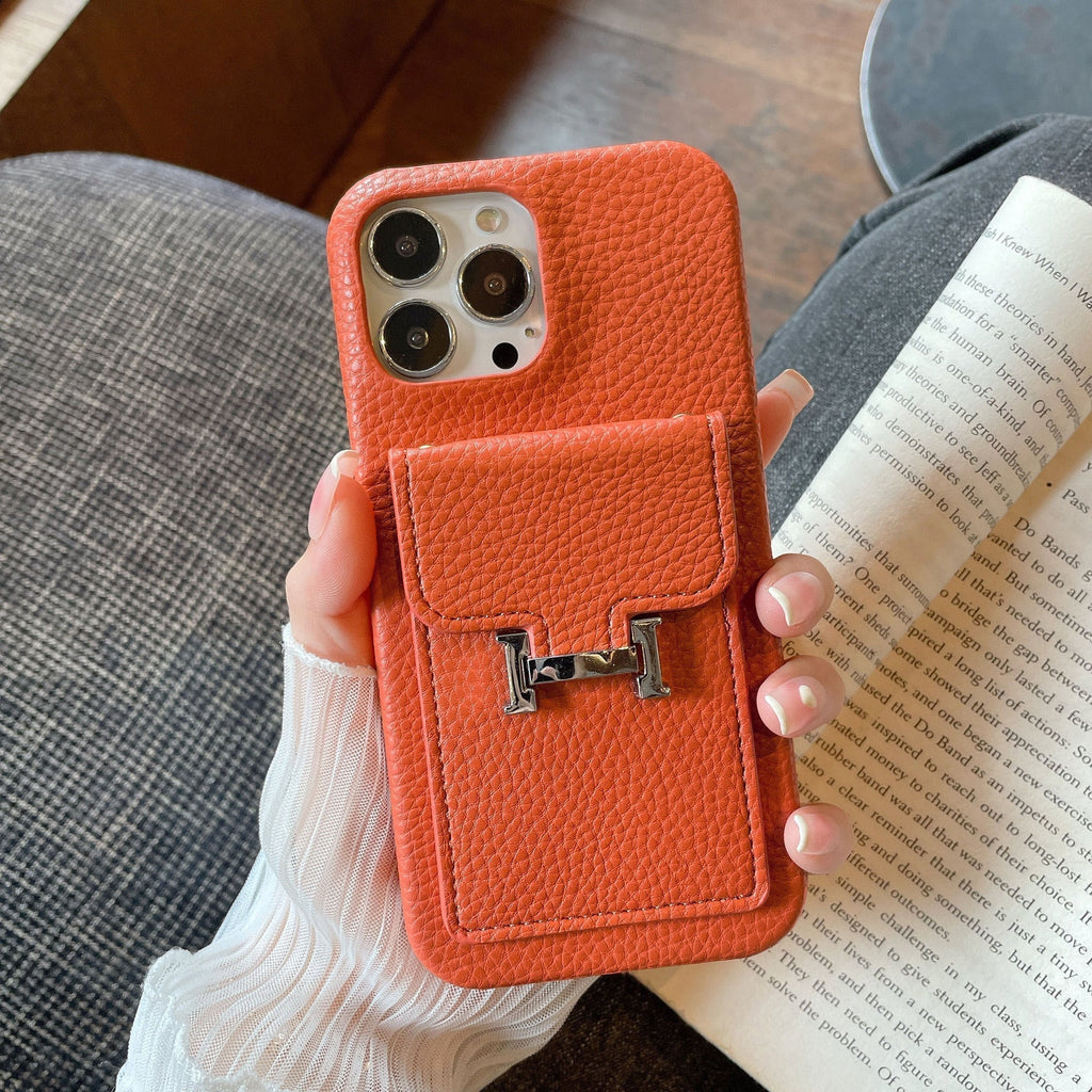 Pouzdro na iPhone z kůže H Card Holder