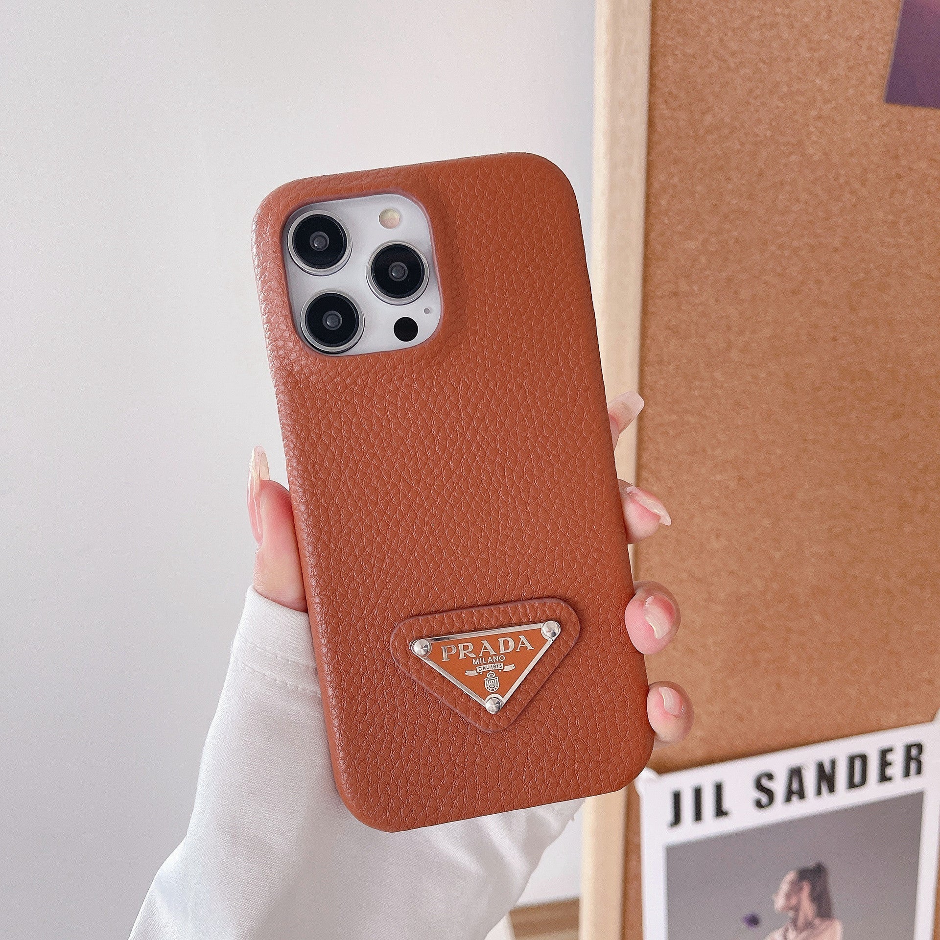 Luxuriöse Leder-iPhone-Hülle