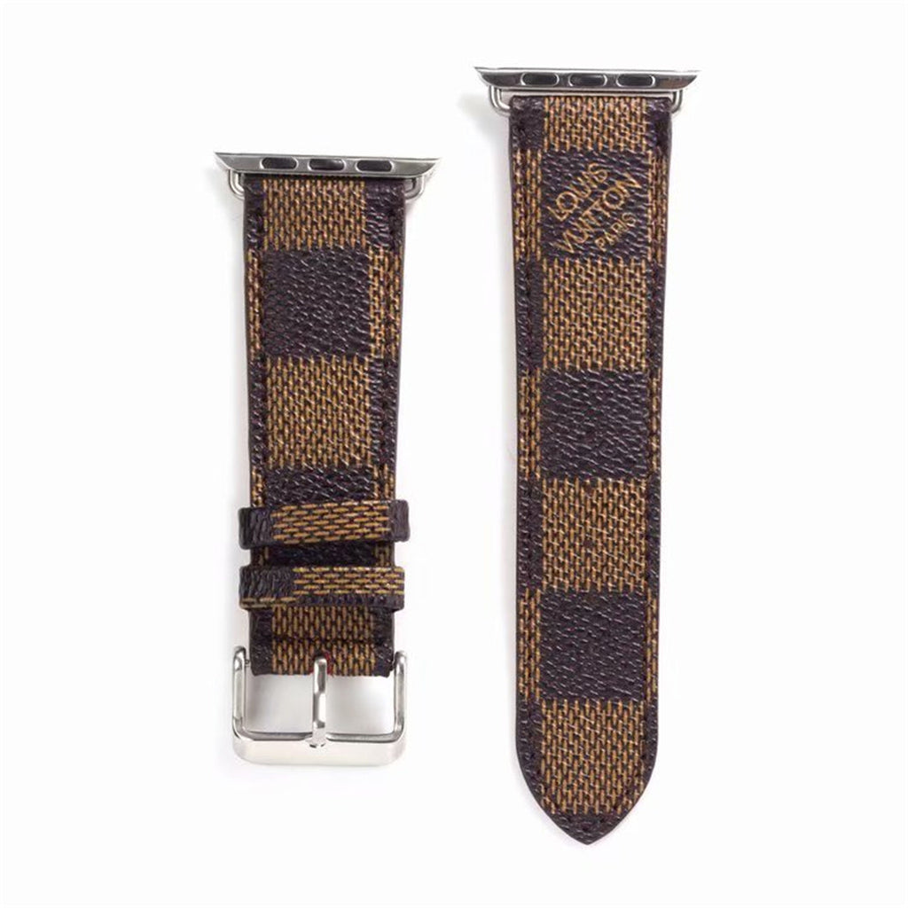 BRACELET EN CUIR MARRON CLASSIQUE DE LUXE POUR APPLE WATCH
