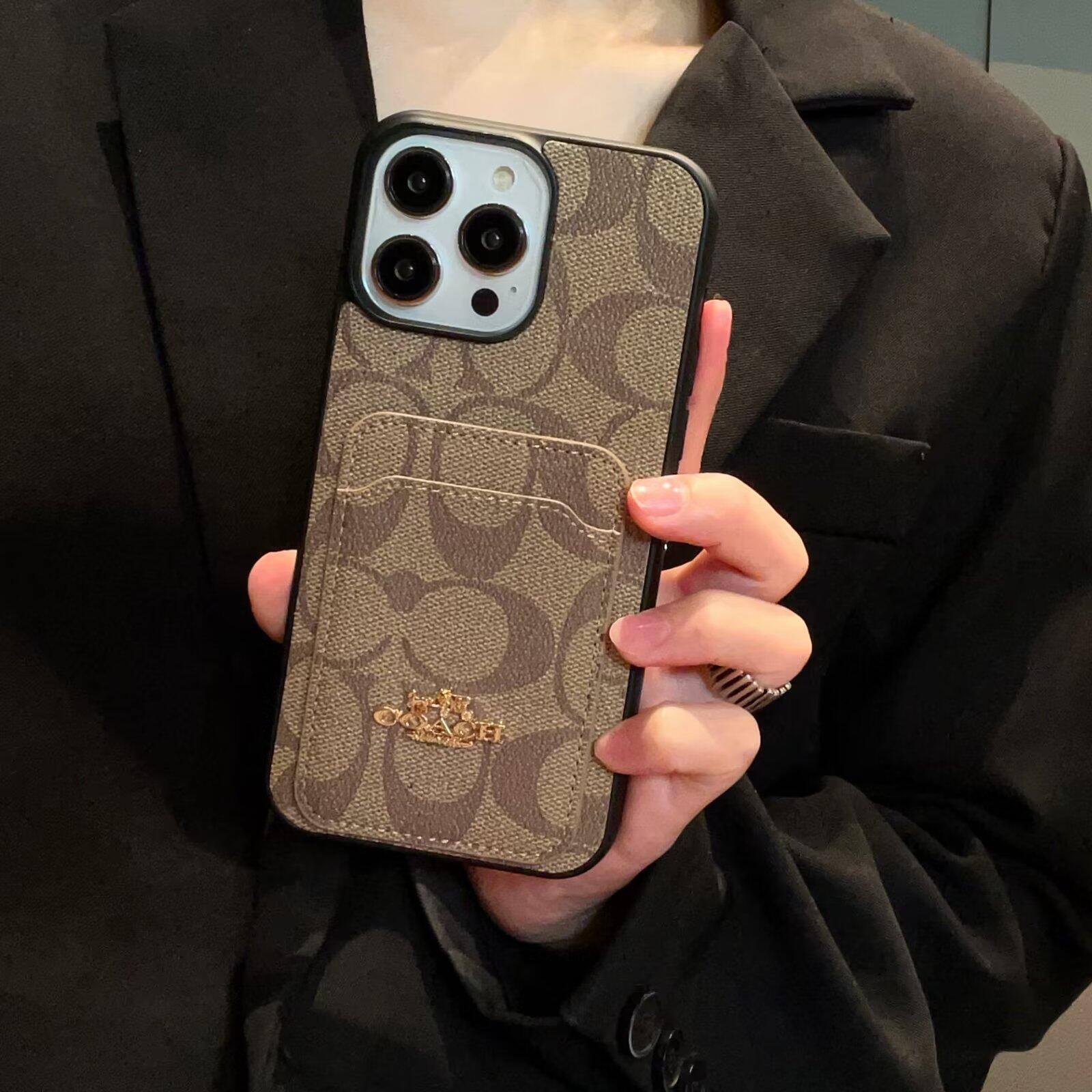 Étui iPhone en Cuir Classique Porte-Cartes