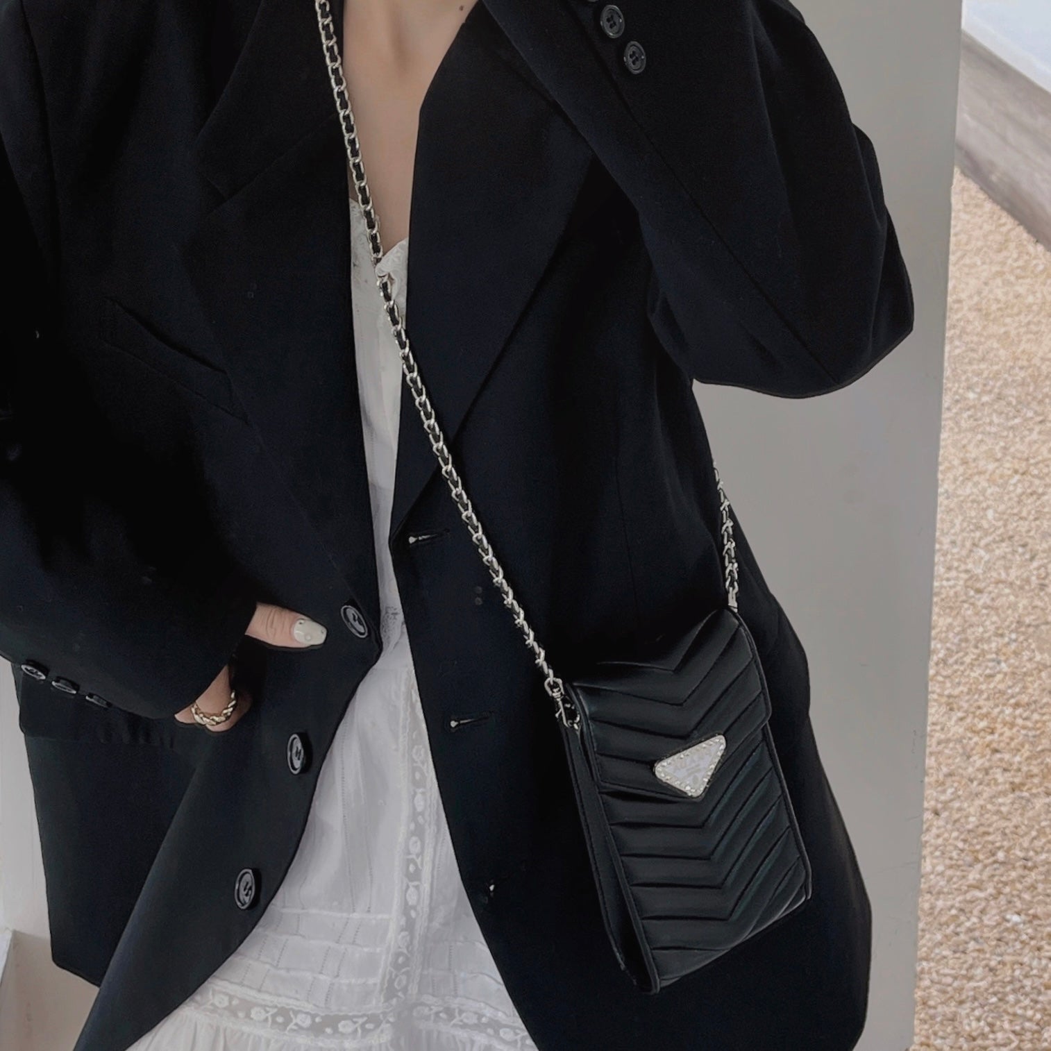 Kožená crossbody taška na telefon