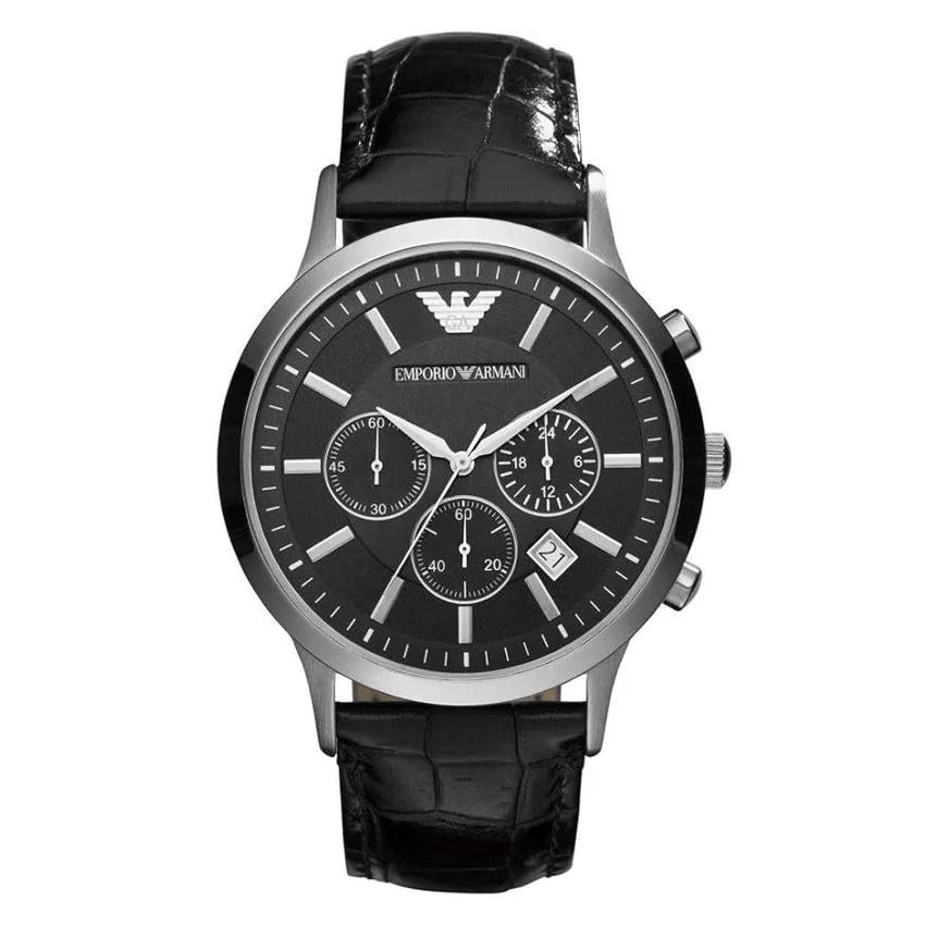 Emporio Armani Men's Renato Chronograph Watch Black