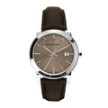 Burberry The City Check Silver Brown 38mm Watch