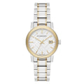 Burberry The City Damenuhr 34 mm, Bicolor, Gelbgold