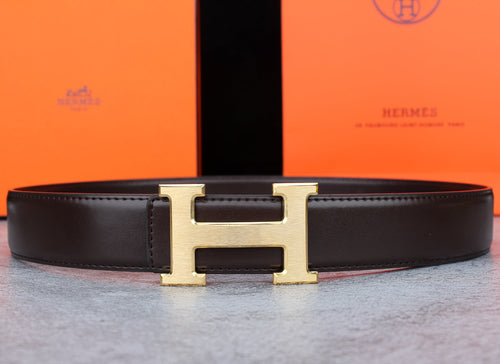 Ceinture en cuir à boucle classique 2 couleurs