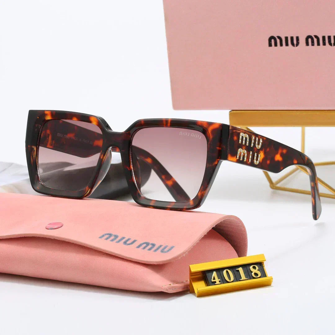 Luxury square frame universal sunglasses 4018