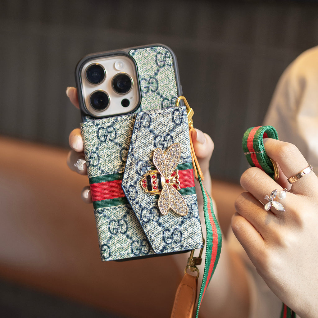Prémiové pokročilé crossbody pouzdro na iPhone s držákem na karty a ramenním popruhem