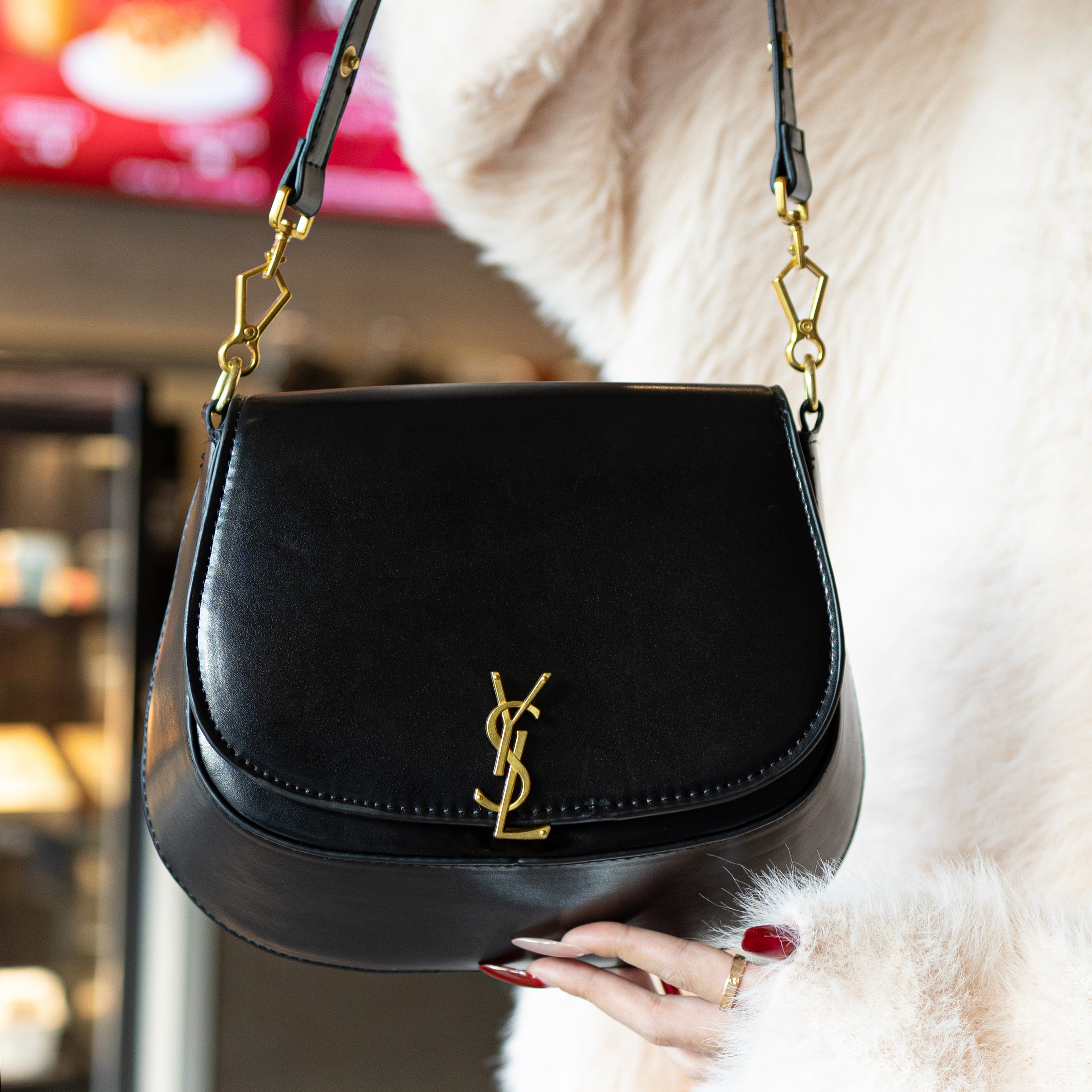 Sac à chaîne ajustable Luxe Noir et Doré
