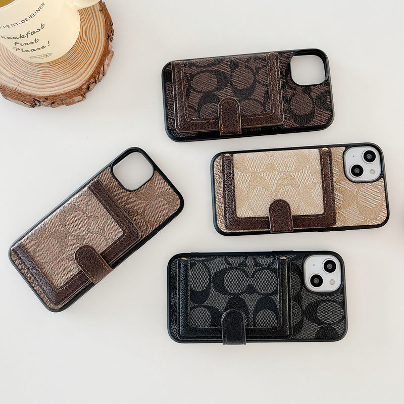 Coque iPhone Classique Avec Portefeuille Et Bandoulière Blanc -XK240402
