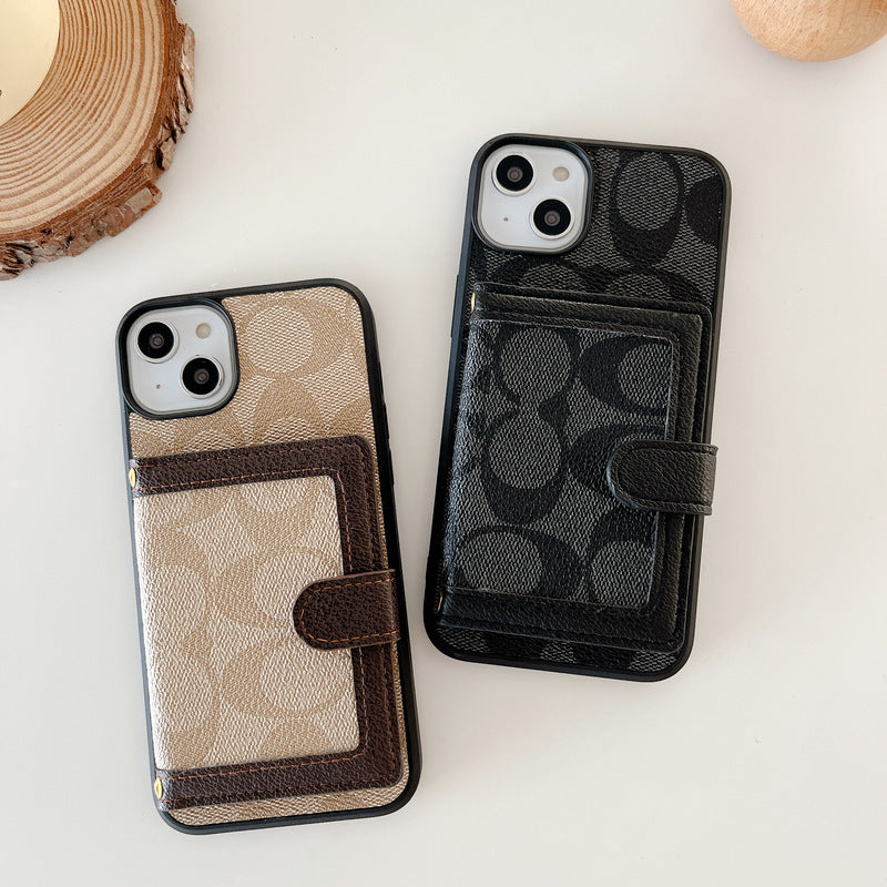 Coque iPhone Classique Avec Portefeuille Et Bandoulière Blanc -XK240402