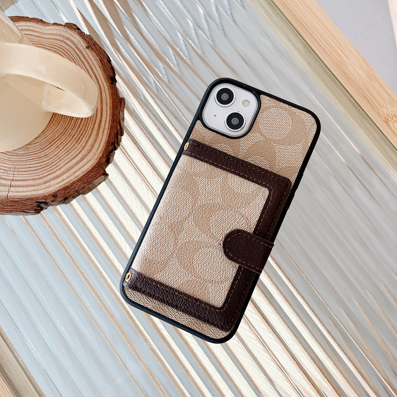 Coque iPhone Classique Avec Portefeuille Et Bandoulière Blanc -XK240402