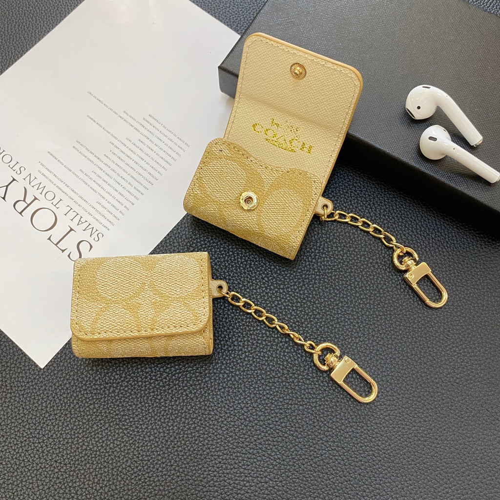Luxus Coach AirPods Hüllen Coffee-YH240425