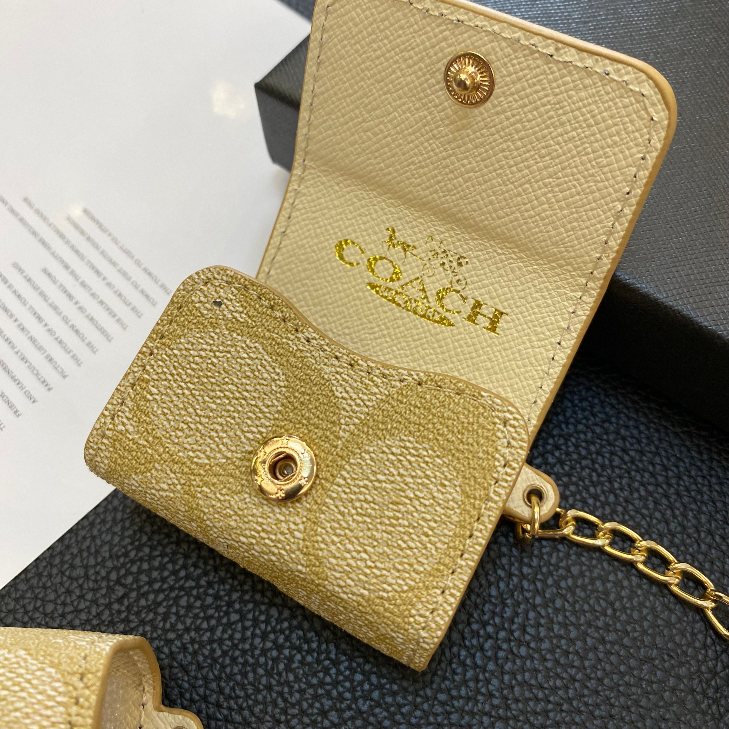 Luxus Coach AirPods Pro Hüllen Kaffee-YH240425
