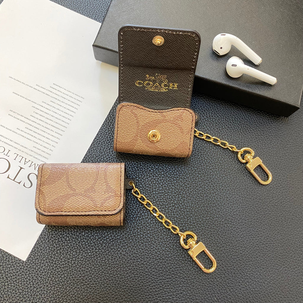 Luxuriöse Coach AirPods 3rd Generation Hüllen Hellbraun-YH240425