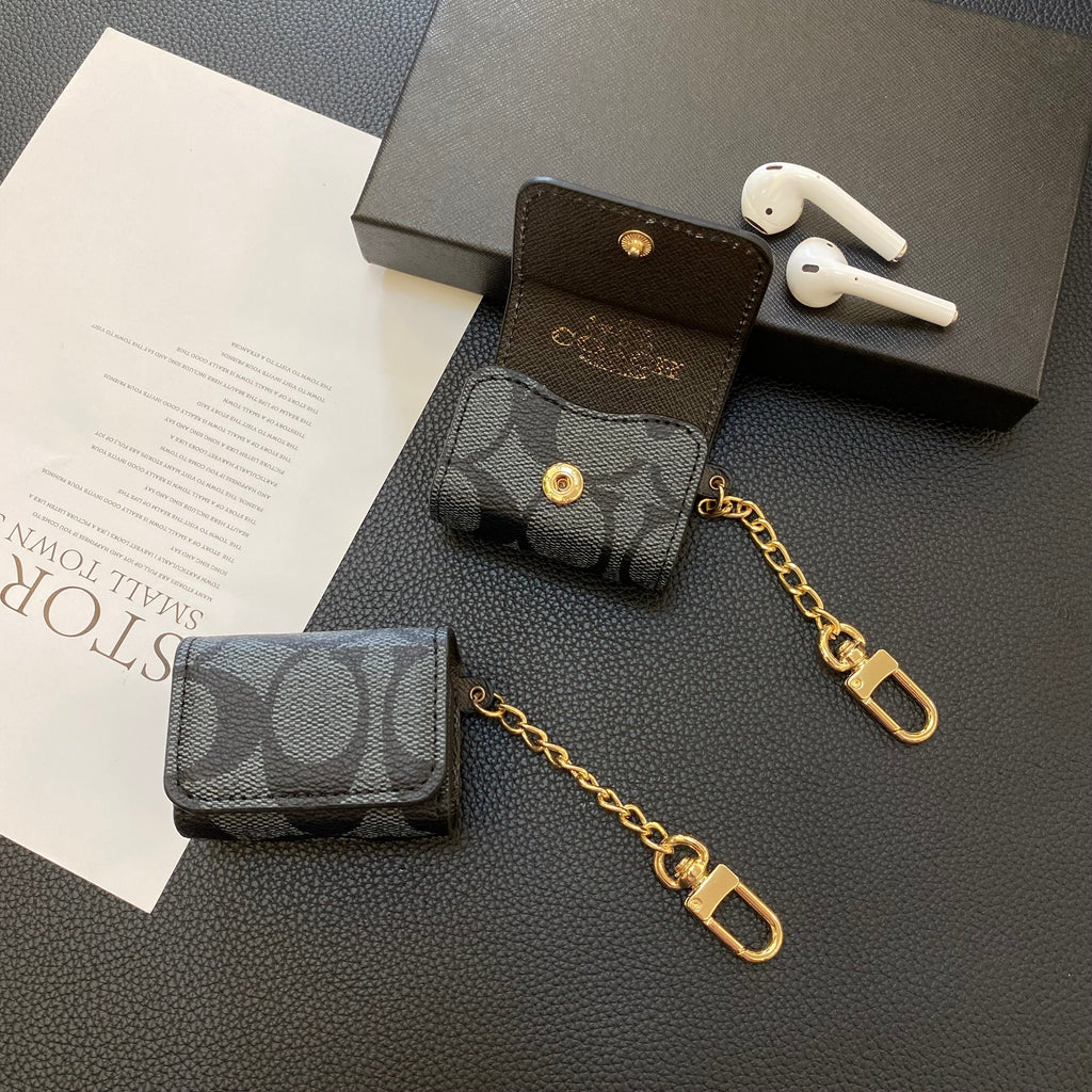 Luxus Coach AirPods Pro Cases Schwarz- YH240425