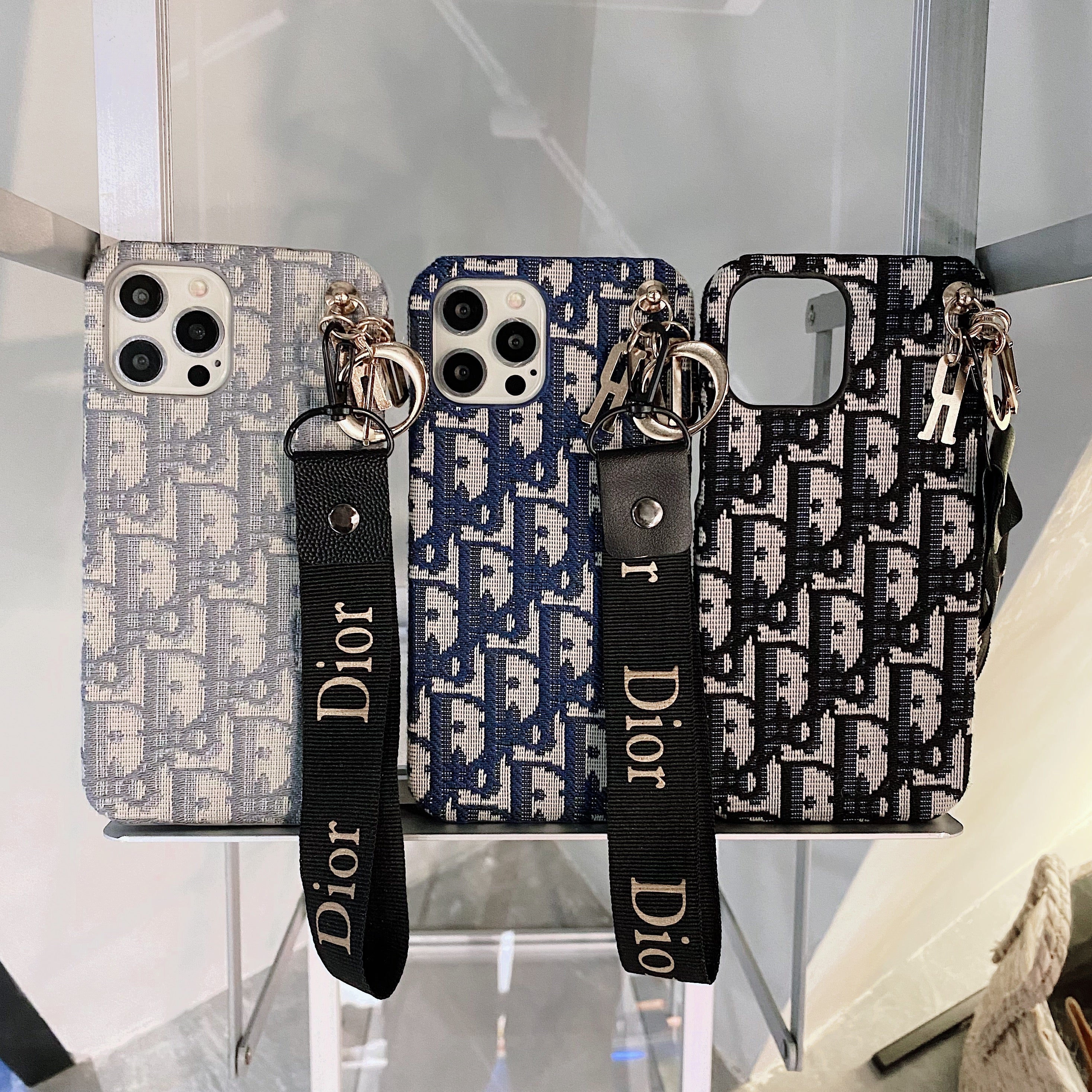 Fashion iPhone Case With Strap Black-GS240315