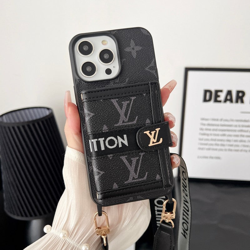 Étui iPhone Chaîne Sac Luxe Noir & Blanc