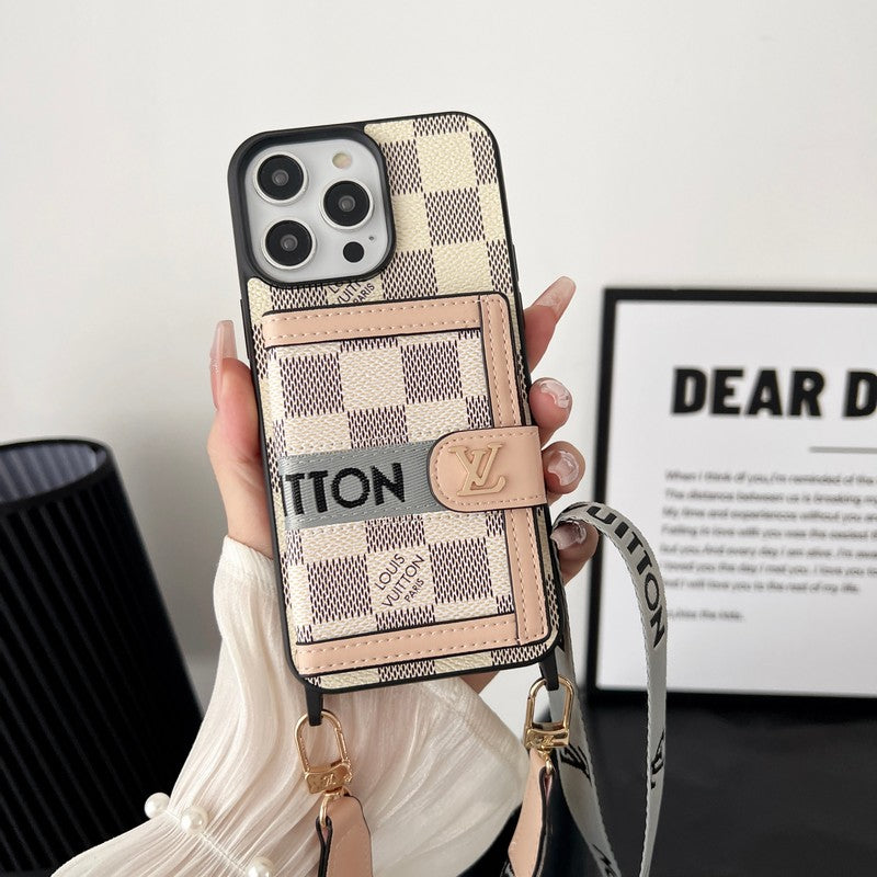 Étui iPhone Chaîne Sac Luxe Noir & Blanc