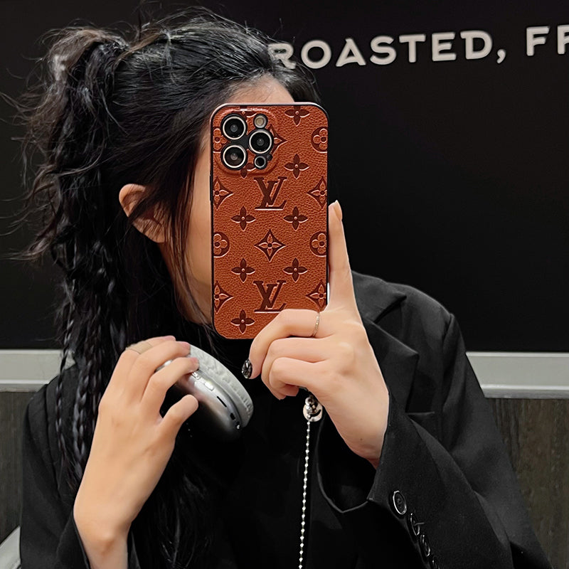 Luxury Color Leather iPhone Case