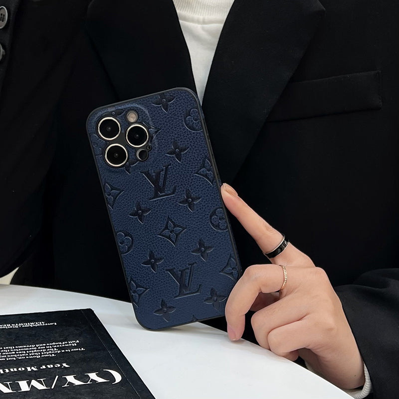 Coque iPhone de luxe en cuir coloré