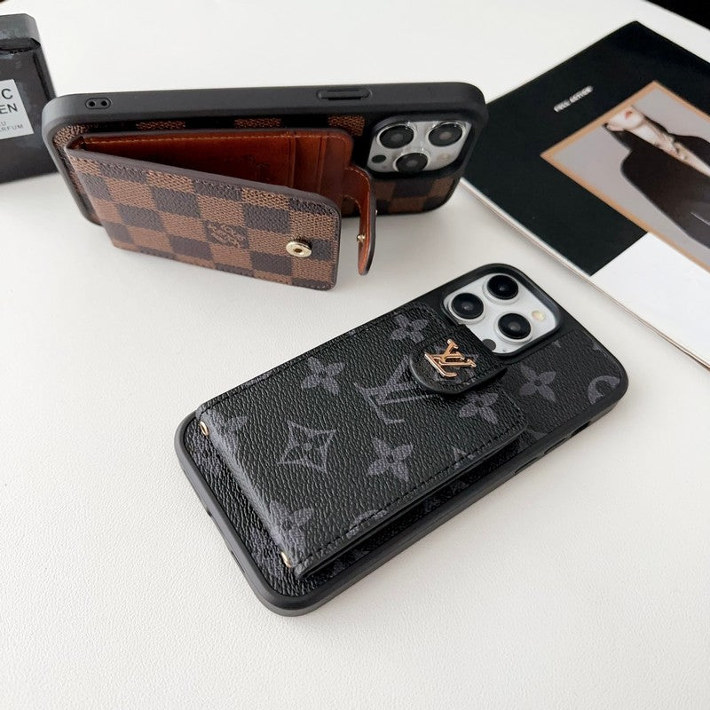 Étui de téléphone avec porte-cartes de luxe classique