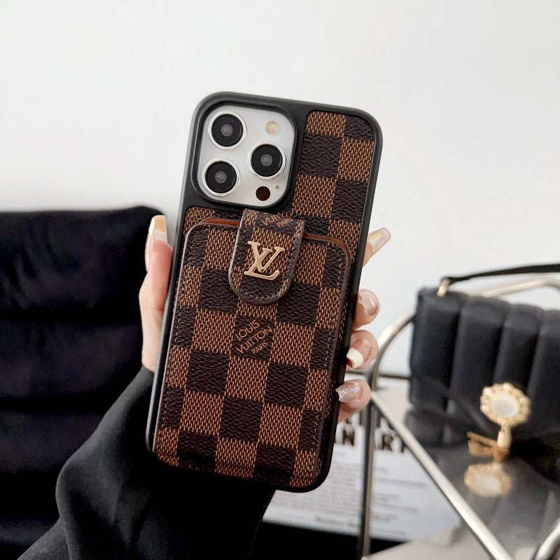 Étui de téléphone avec porte-cartes de luxe classique