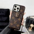 Étui de téléphone avec porte-cartes de luxe classique