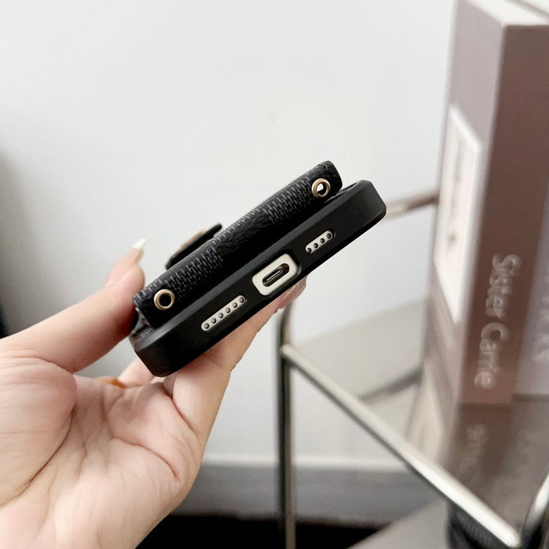 Étui de téléphone avec porte-cartes de luxe classique