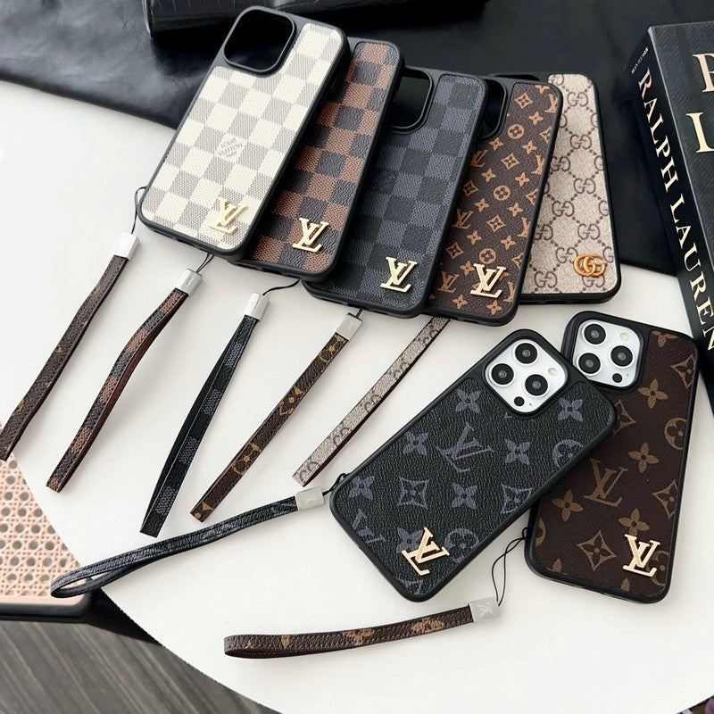 Étui iPhone Brun Classique Luxe