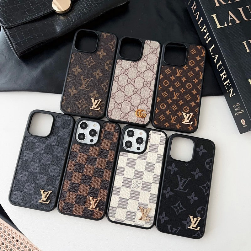 Étui iPhone Brun Classique Luxe