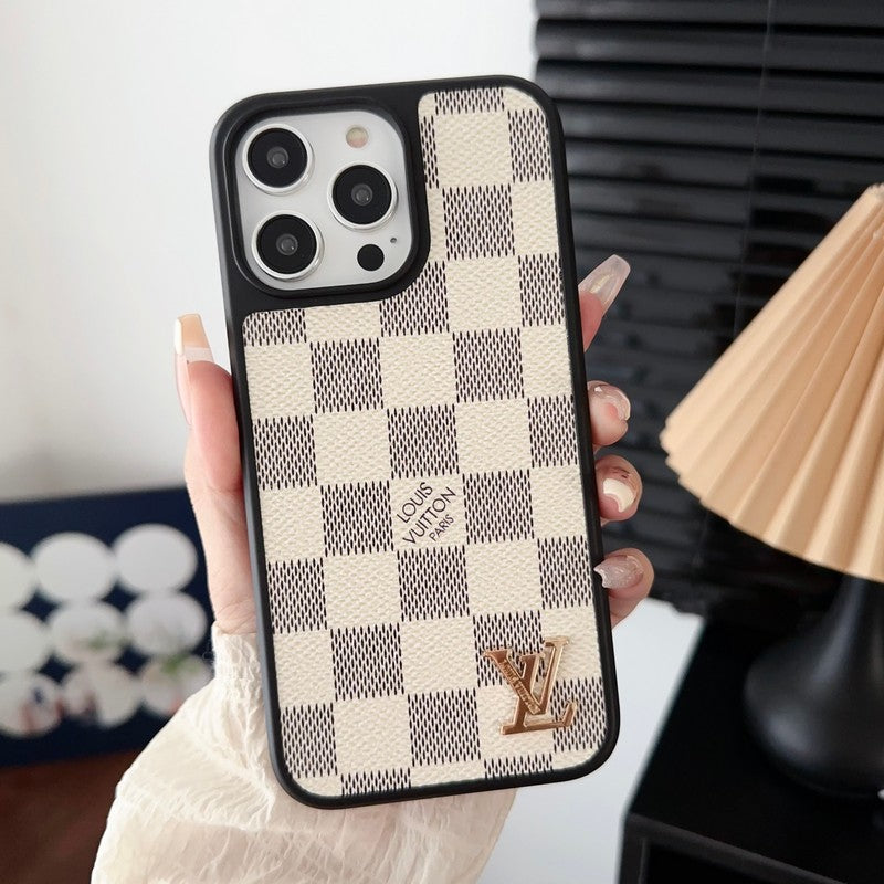Coque de luxe noire et blanche pour iPhone