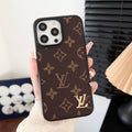 Étui iPhone Brun Classique Luxe