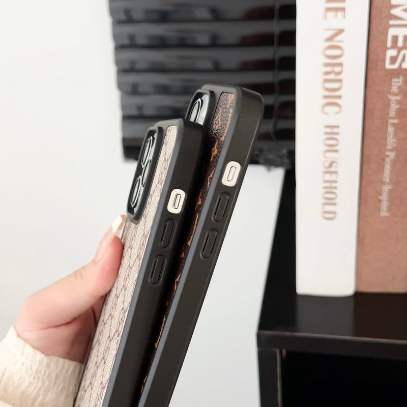 Coque de luxe noire et blanche pour iPhone