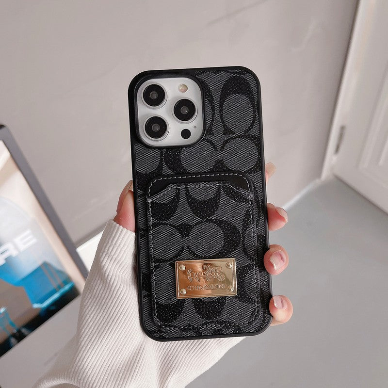 Étui iPhone en cuir avec porte-cartes classique