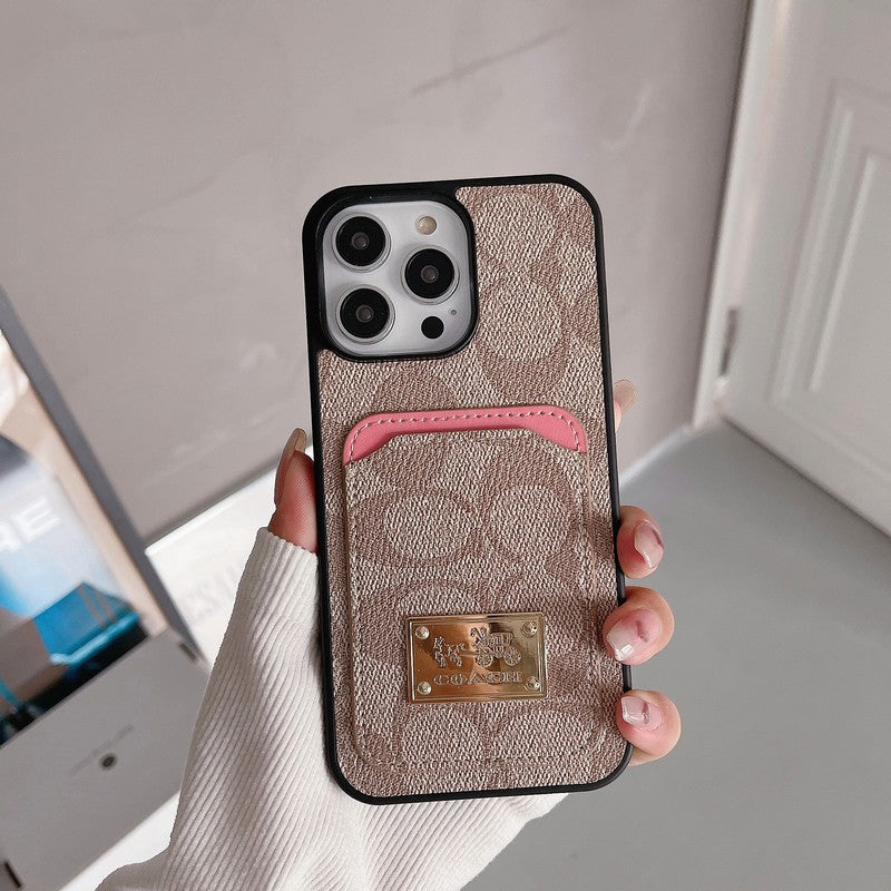 Étui iPhone en cuir avec porte-cartes classique