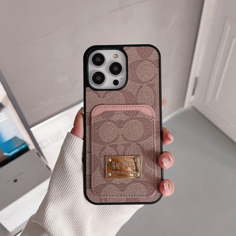 Étui iPhone en cuir avec porte-cartes classique