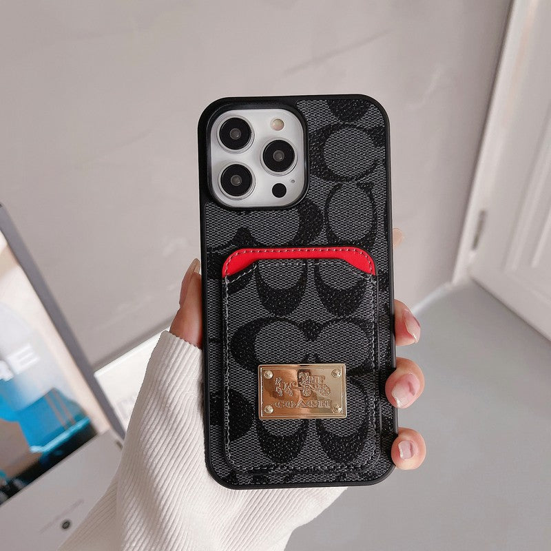 Étui iPhone en cuir avec porte-cartes classique