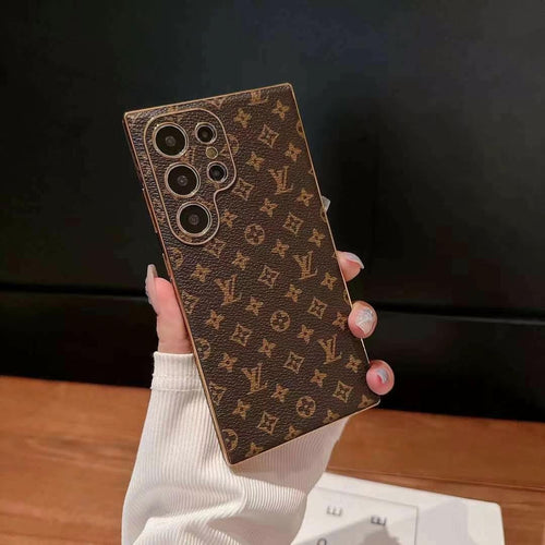 ÉTUI DE TÉLÉPHONE MARRON POUR SAMSUNG GALAXY